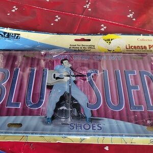 Blue Suede Shoes License Plate Sign